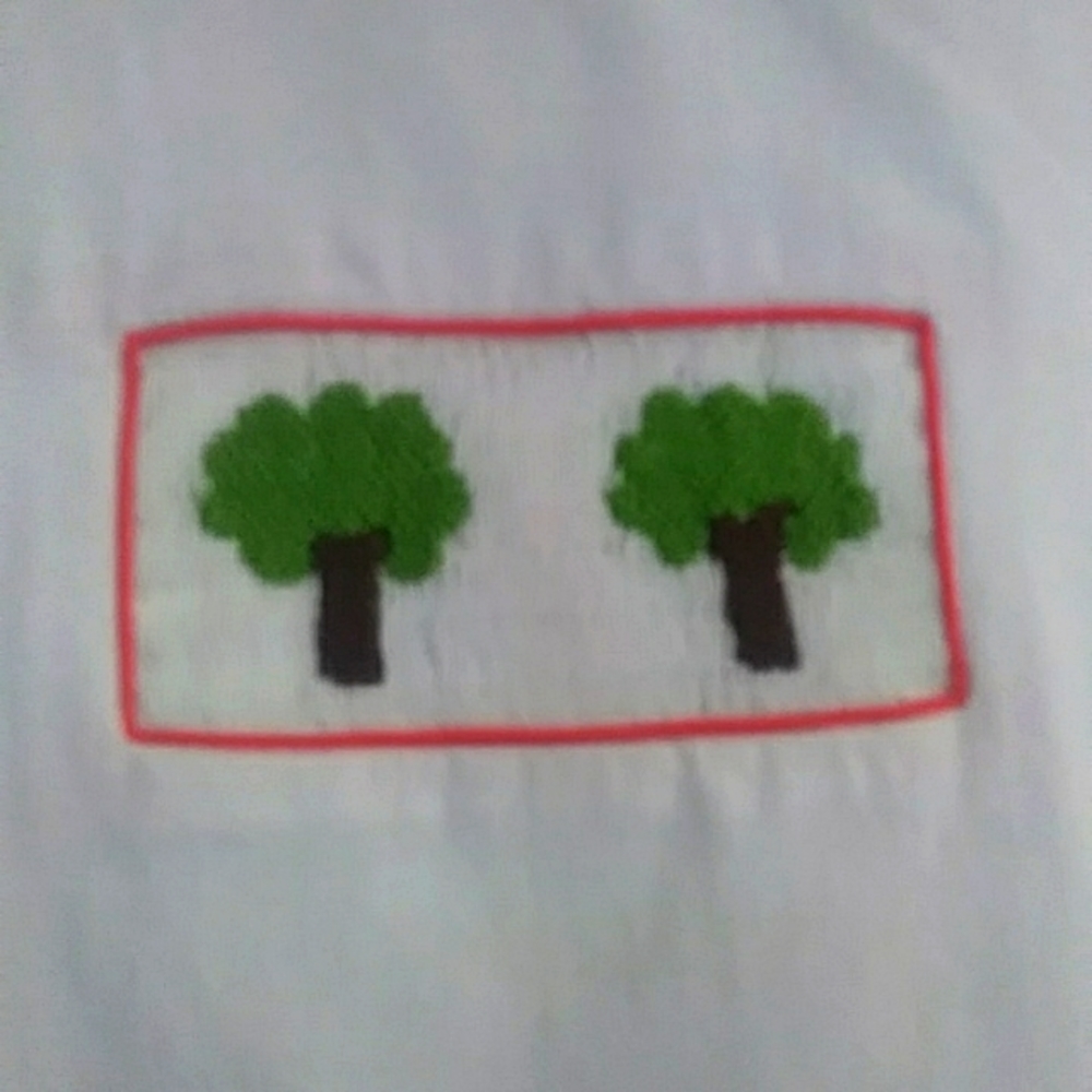 Smocked trees shirt